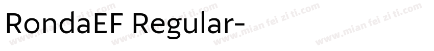 RondaEF Regular字体转换